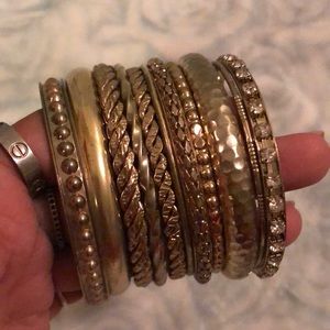 Gold bangle set